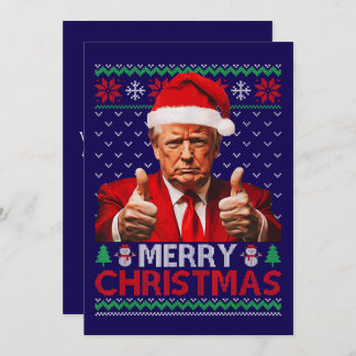 Cartão De Festividades Engraçado Trump Santa Chapéu Feliz Natal Dão Feio