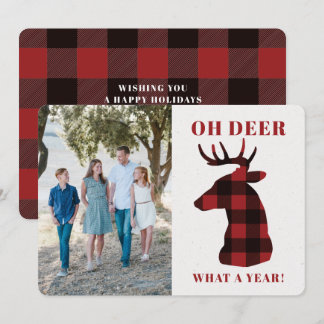 Cartão De Festividades Engraçado, veado Que Foto de Ano