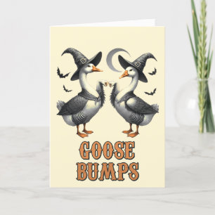 Cartão De Festividades Engraçado Vintage Goose Bumps Halloween