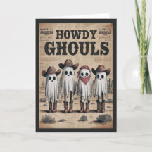 Engraçado Vintage Western Ghouls Diz Howdy Hallowe