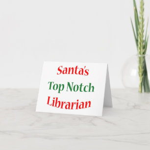 Cartão De Festividades Entalhe superior do bibliotecário
