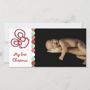 Cartão De Festividades Então, Bonito Rato De Natal Meu Primeiro Natal