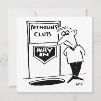 Entrada do clube de pooling. Piada de Potholing