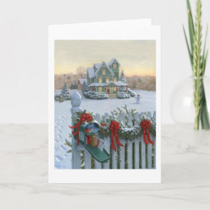 Cartão De Festividades Entrega de Natal