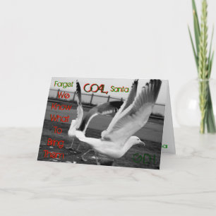 Cartão De Festividades Entrega de Natal - Estilo de Seagull