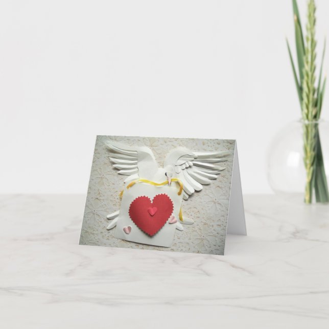 Cartão De Festividades Entrega do amor (Frente)