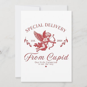 Cartão De Festividades Entrega Especial da Mamãe Grávida do Cupido do Dia