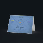 Cartão De Festividades Envelope Hanukkah Money | Presente Monetário Chanu<br><div class="desc">Este elegante cartão azul com aspecto texturizado assemelha-se a um envelope, projetado para a apresentação de Chanucá "gelt" (dinheiro). Duas pequenas menoridades e as palavras em letras hebraicas para "Chanucá gelt" contribuem para a aparência decorativa, perfeita para dar moeda, cheques e vales. O dentro é facilmente editado de acordo com...</div>