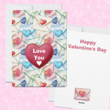 Envelopes e Corações de São Valentim