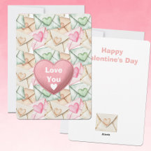 Envelopes e Corações de São Valentim