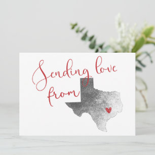 Cartão De Festividades Enviando Amor do Texas - Dia dos Namorados