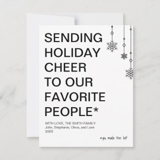 Cartão De Festividades Enviando saudações de férias para nossas Pessoas f