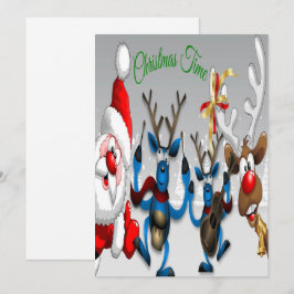 Cartão De Festividades Época Clássica do Natal com Papai Noel