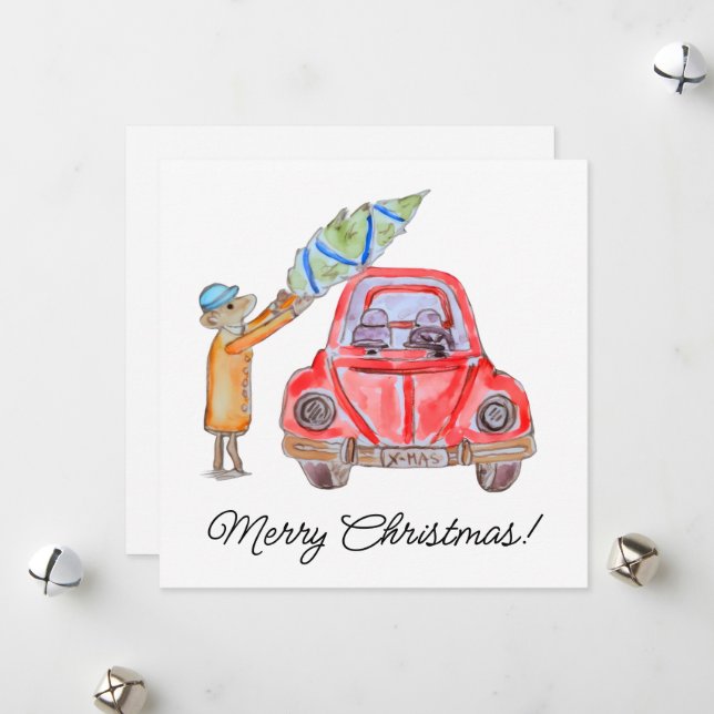 Cartão De Festividades Época da Árvore de Natal! (Frente/Verso In Situ)