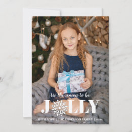 Cartão De Festividades Época de Festas | Foto em Preto e Branco