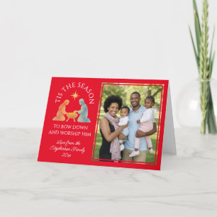 Cartão De Festividades ÉPOCA DO NATAL Família Foto Moderno Natal