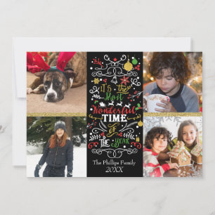 Cartão De Festividades Época Mais Maravilhosa do Ano 4 Foto Natal