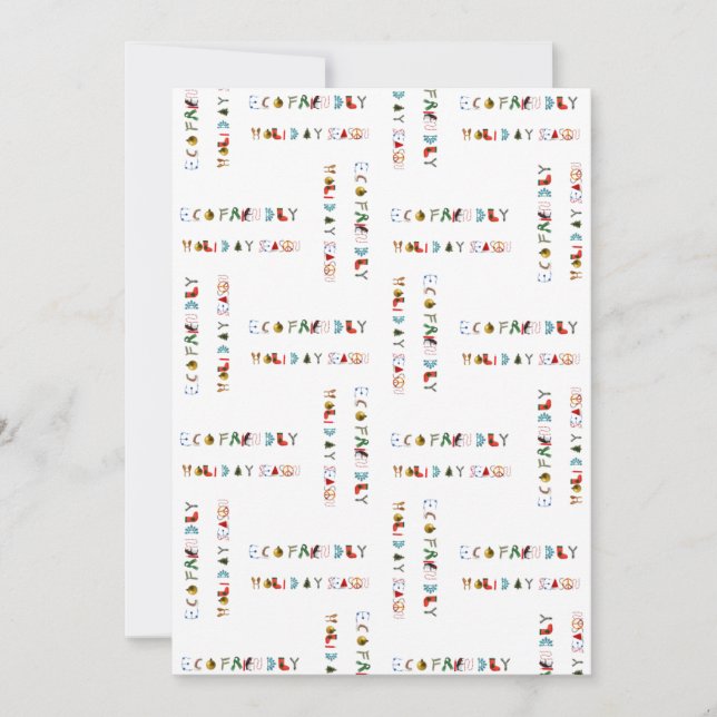 Cartão De Festividades Época natalícia amigável de Eco do divertimento (Frente)