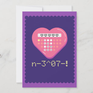 Cartão De Festividades Equação do Amor