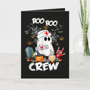 Cartão De Festividades Equipe Boo Boo Enfermeira Fantasma Halloween Assus