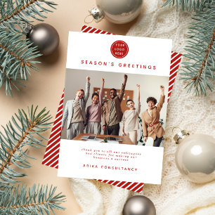 Cartão De Festividades Equipe Corporativa Moderna de Natal de Negócios   