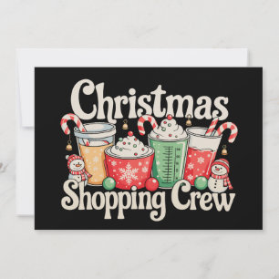 Cartão De Festividades Equipe de Compras de Natal Café de Natal Temporada