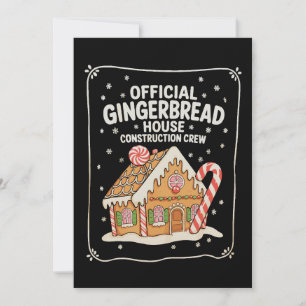 Cartão De Festividades Equipe de Construção de Casa de Pão-de-mel Natal