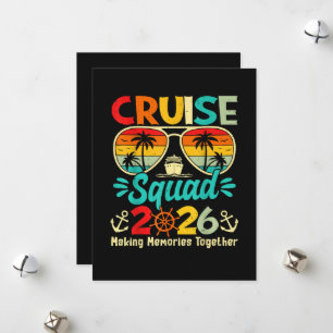 Cartão De Festividades Equipe de Cruzeiro 2026 Férias de Verão Família Co
