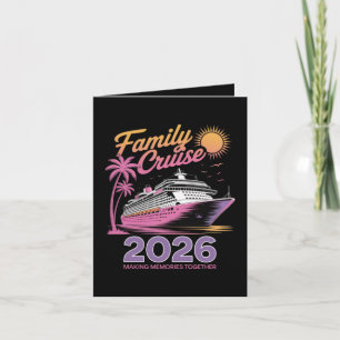 Cartão De Festividades Equipe de Cruzeiro Familiar 2026 Viagem Correspond