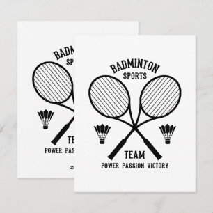 Cartão De Festividades Equipe de Esportes de Badminton
