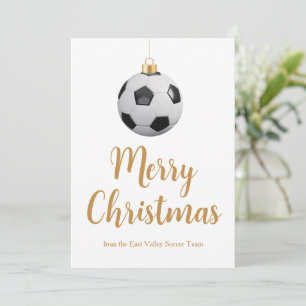 Cartão De Festividades Equipe de Futebol Personalizada Feliz Natal