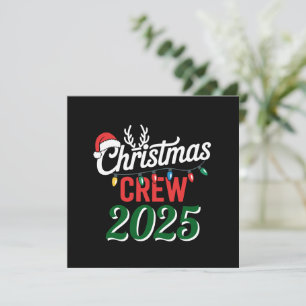 Cartão De Festividades Equipe de Natal Personalizada 2025 Família de Nata
