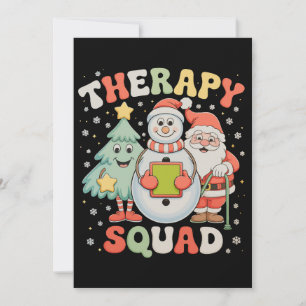 Cartão De Festividades Equipe de Terapia de Natal SLP OT PT Tripulação Pa