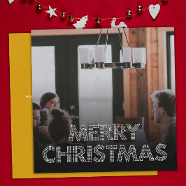Cartão De Festividades Equipe Diamante Foto Feliz Natal Negócios Amarelo