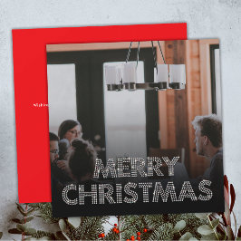 Cartão De Festividades Equipe Diamantes Foto Feliz Natal Negócios Vermelh