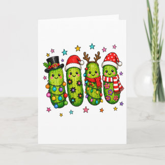 Cartão De Festividades Equipe do Pepino de Natal