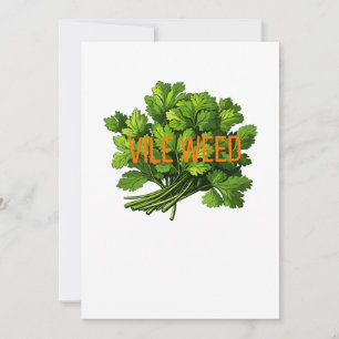 Cartão De Festividades Erva De Vilo - Engraçado Anti-Cilantro