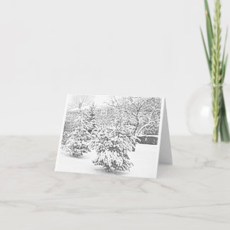 Cartão De Festividades Esboço II Notecard do inverno