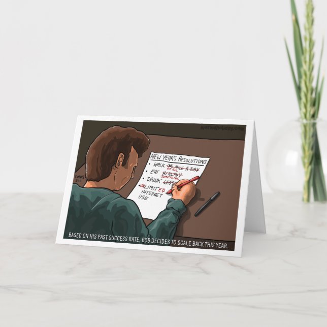 Cartão De Festividades Escale-o para trás - ano novo (Frente)