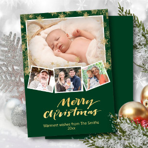 Cartão De Festividades Escamas de Neve Douradas Elegantes Escuros de Músi