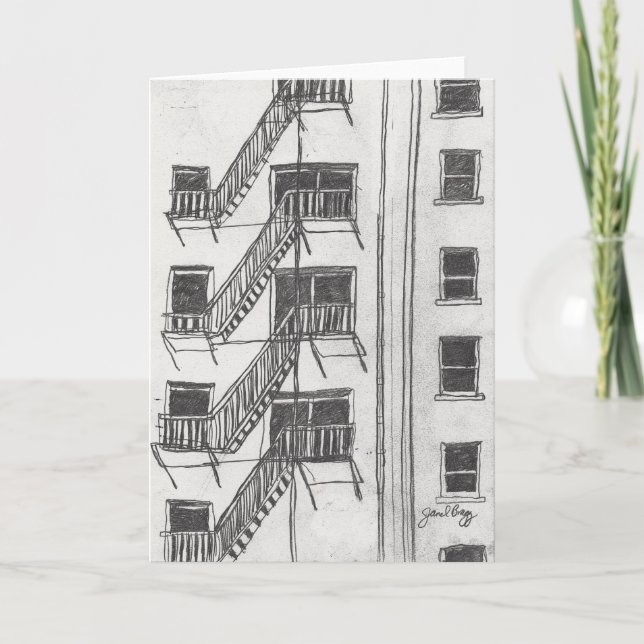 Cartão De Festividades Escape de Fogo (Frente)