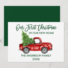 Cartão De Festividades Escoteiro de Escova Primeiro Natal Novo Caminhão V
