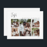 Cartão De Festividades Escrita de Natal Moderna e alegre Cinco Fotos<br><div class="desc">Este moderno e alegre cartão de Natal de cinco fotos é perfeito para o seu chique minimalista de cartões de natal preto e branco. A caligrafia manuscrita branca é delicada e rústica enquanto permanece elegante e elegante. A design reflete um simples dia de inverno todo-branco e evoca memórias de uma...</div>