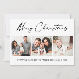 Cartão De Festividades Escrito em Tinta Moderna 3 Foto Natal