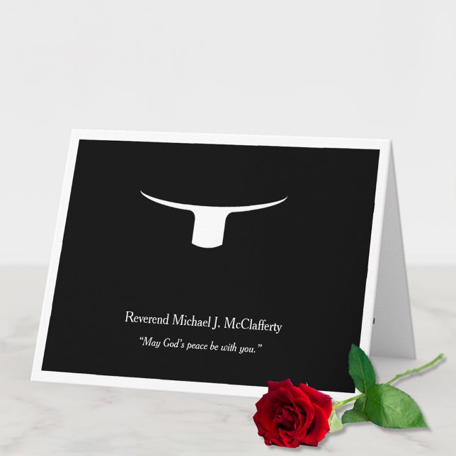 Cartão De Festividades Escritura de Papelaria do Padre Católico Deacon Ve (Criador carregado)