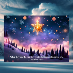 Cartão De Festividades Escritura KJV Verse Christmas Star Christian