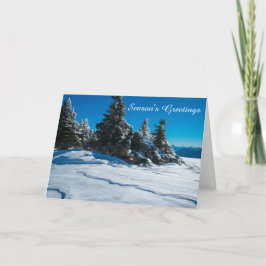 Cartão De Festividades Esculpidos de neve