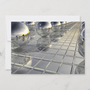 Cartão De Festividades Esferas e Espelhos