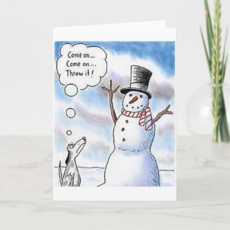 Cartão De Festividades Esforço com boneco de neve