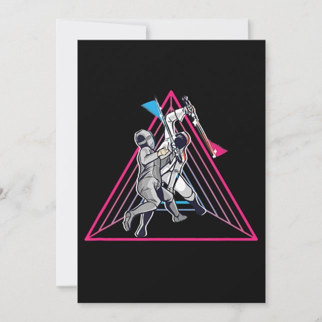 Cartão De Festividades Esgrima do jogador de jogos esgrimido esportivo do (Frente)